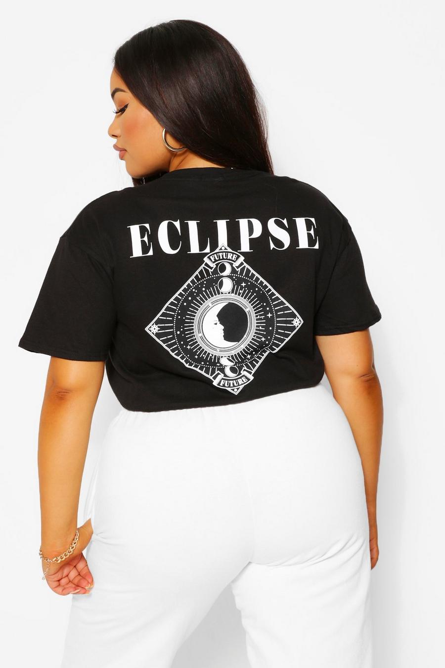 Camiseta con estampado de eclipse en la espalda Plus image number 1