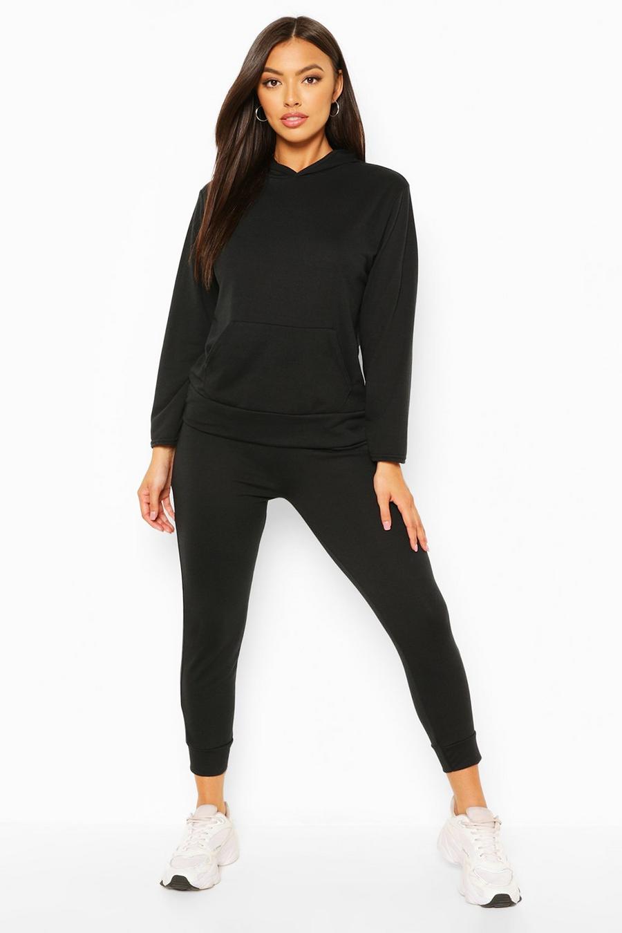 Black negro Petite Hoody And Jogger Set image number 1