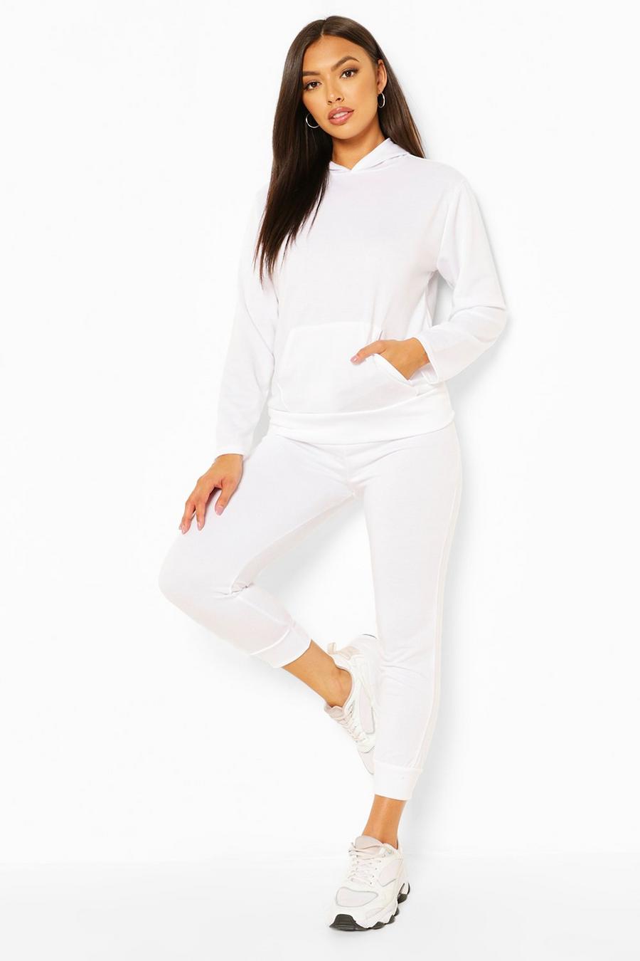 White Petite Hoody And Jogger Set image number 1