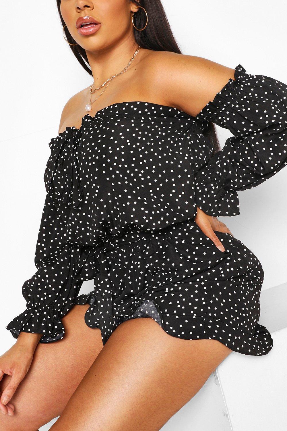 polka dot boohoo