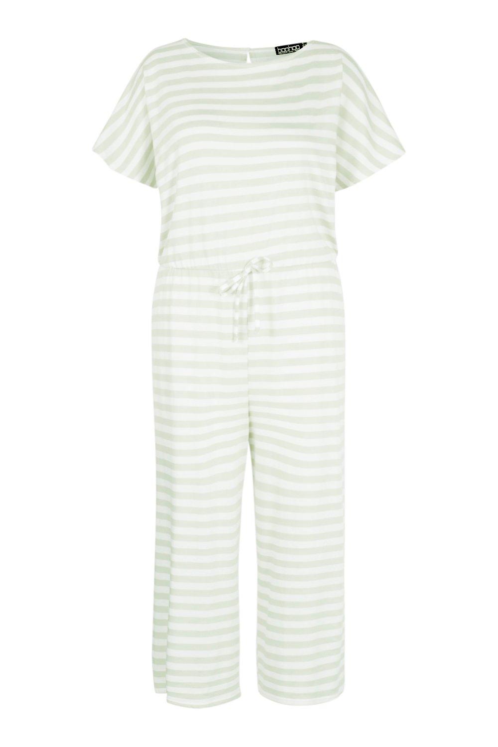 black and white striped jumpsuit boohoo