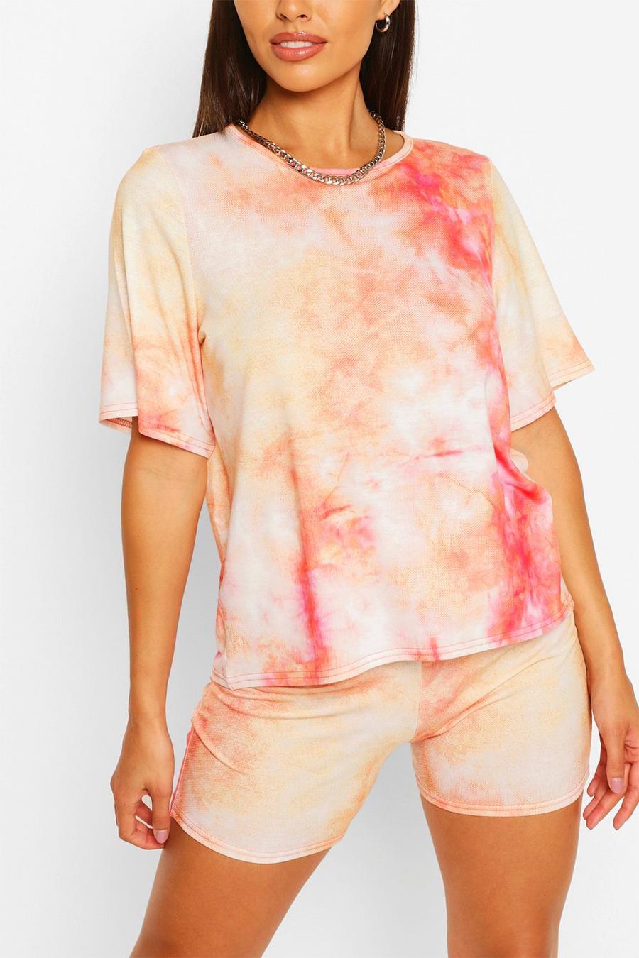 Petite Tie Dye T-Shirt & Cycle Short Co-ord image number 1
