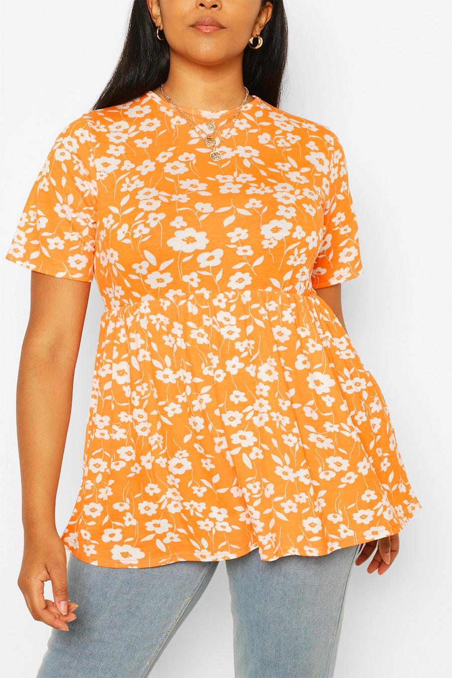 Plus Mono Floral Smock Top image number 1