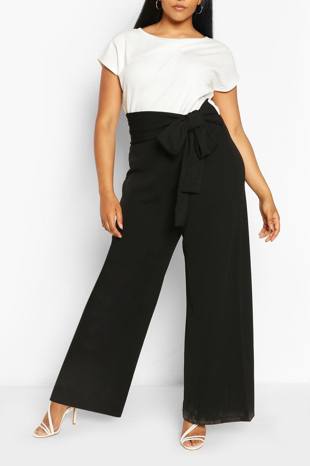 belted culotte jumpsuit