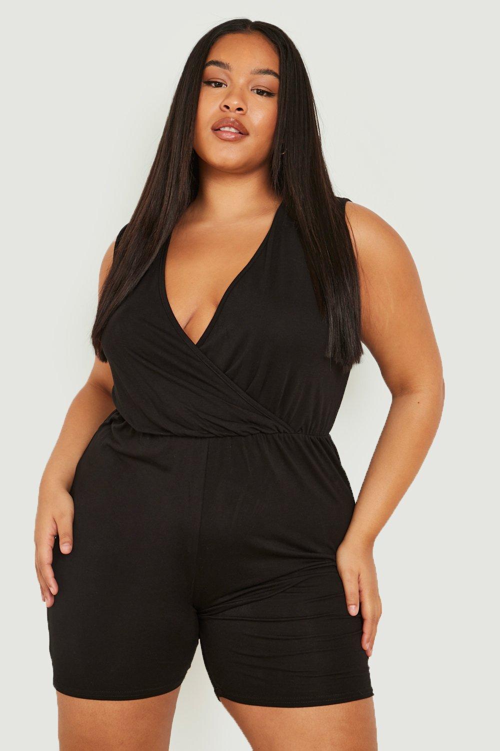 plus black romper