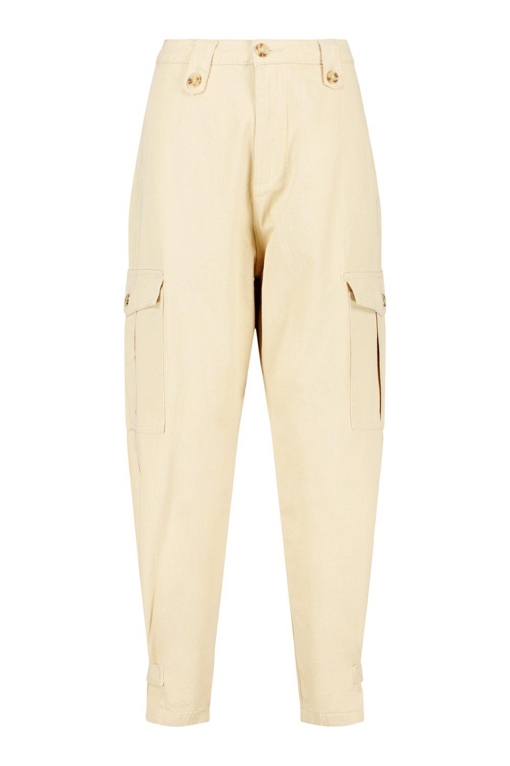 high rise cargo pants