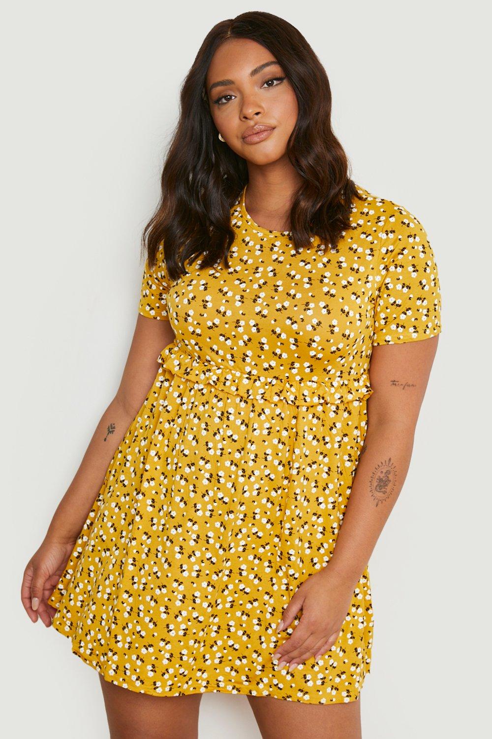 Boohoo shop robe jaune