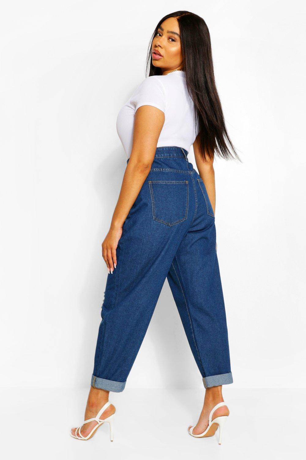 mid blue dad jeans
