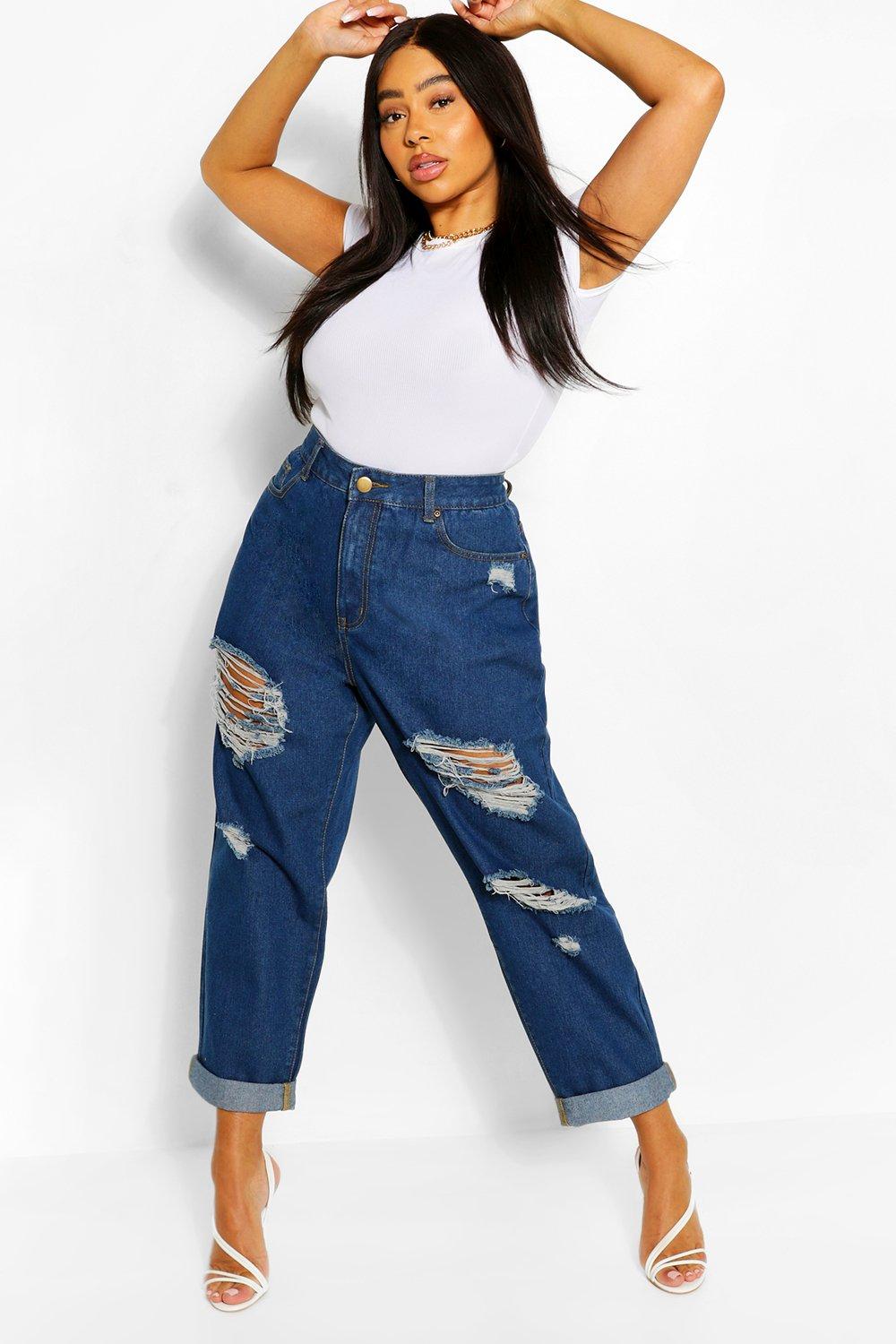 mid blue dad jeans