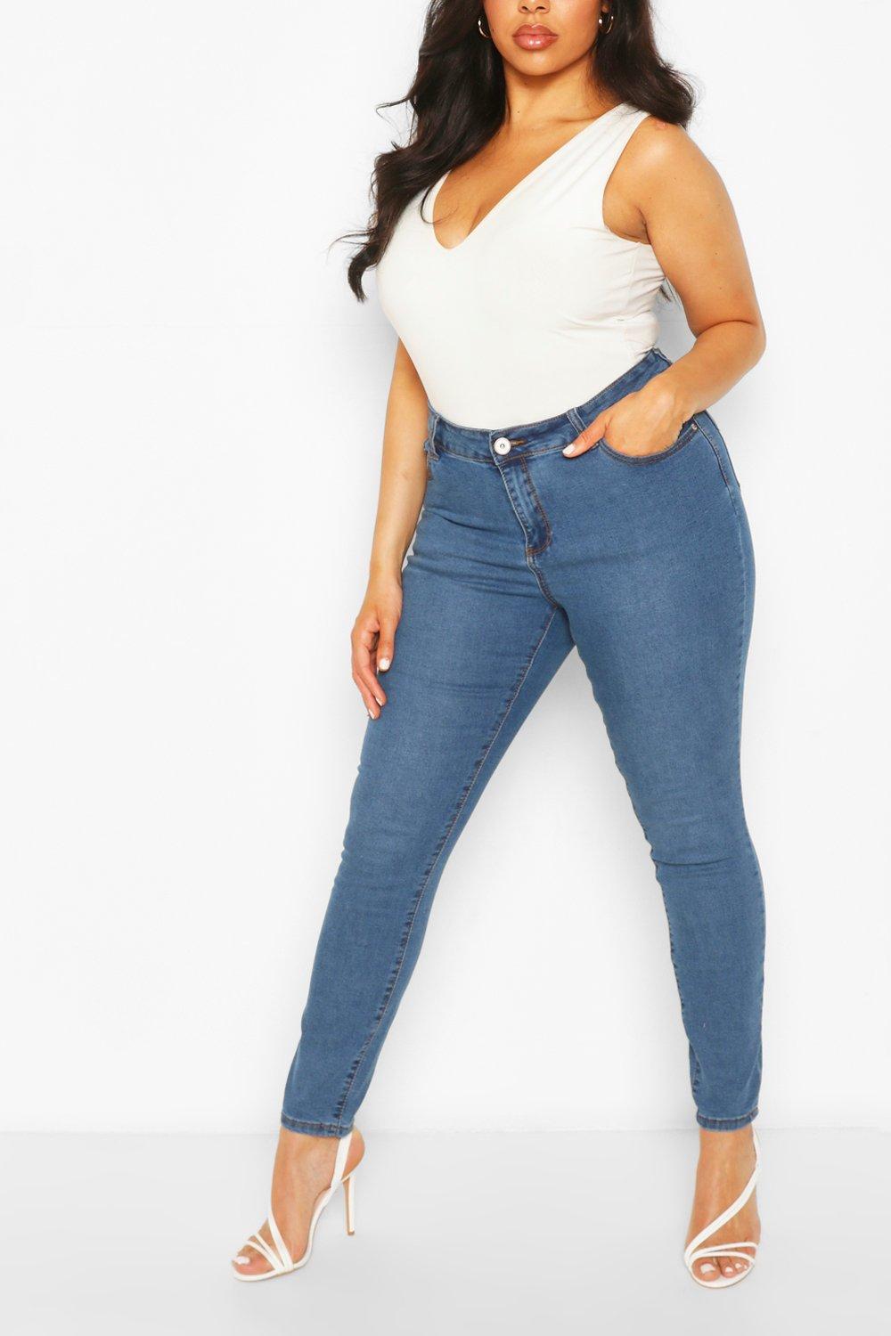 stretch tapered jeans