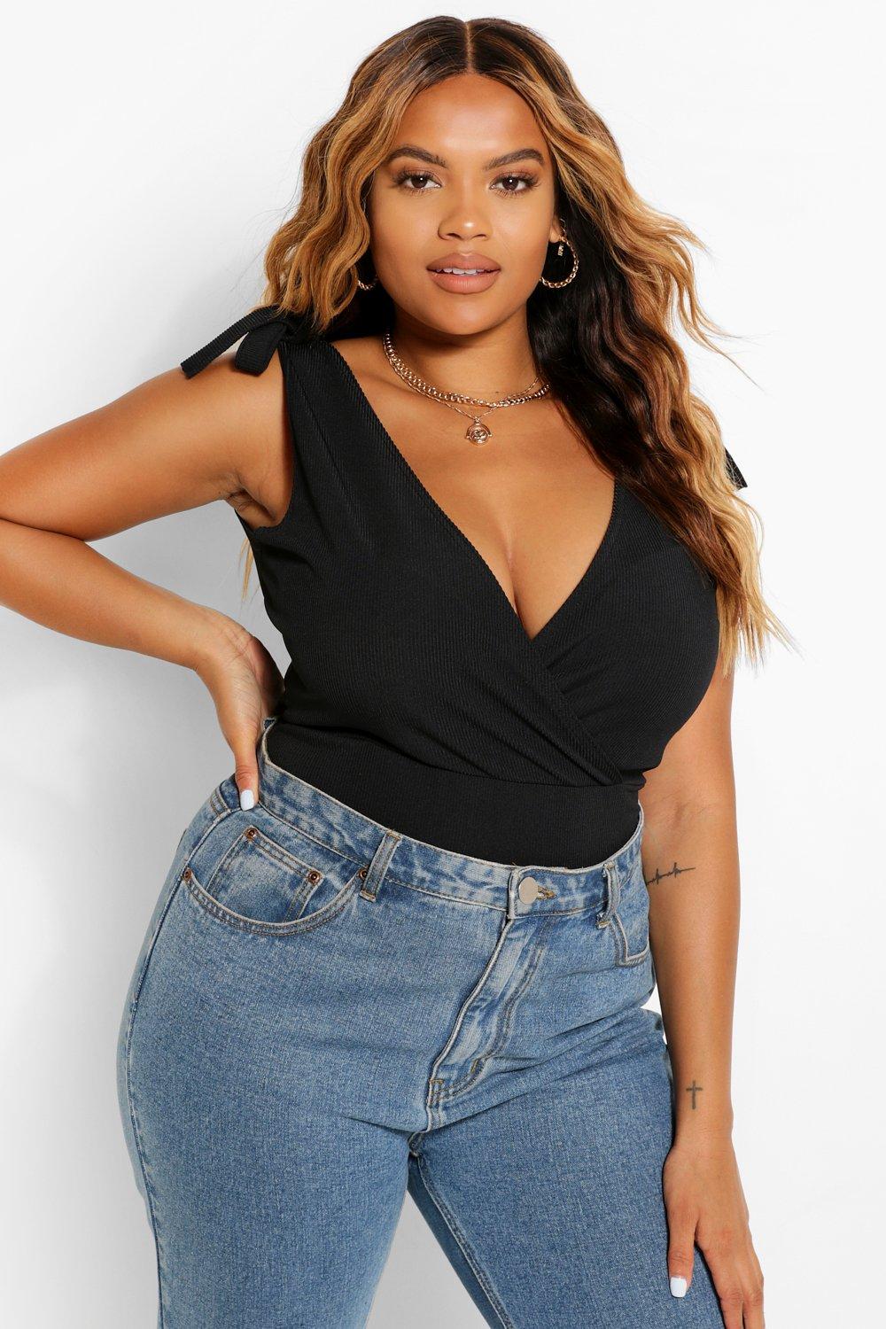 boohoo plus size bodysuits