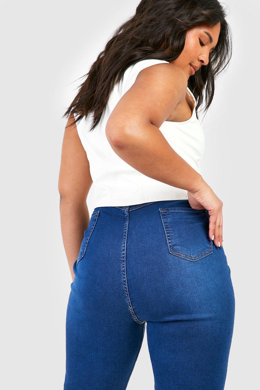 Plus size buttocks exposed high waist
