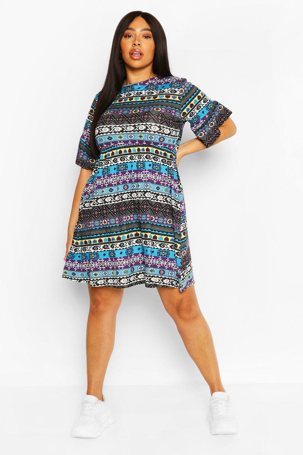 boohoo aztec dress