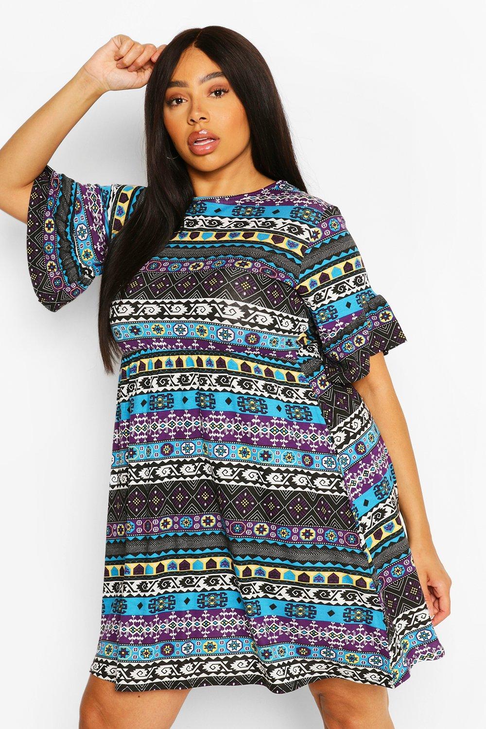 boohoo aztec dress