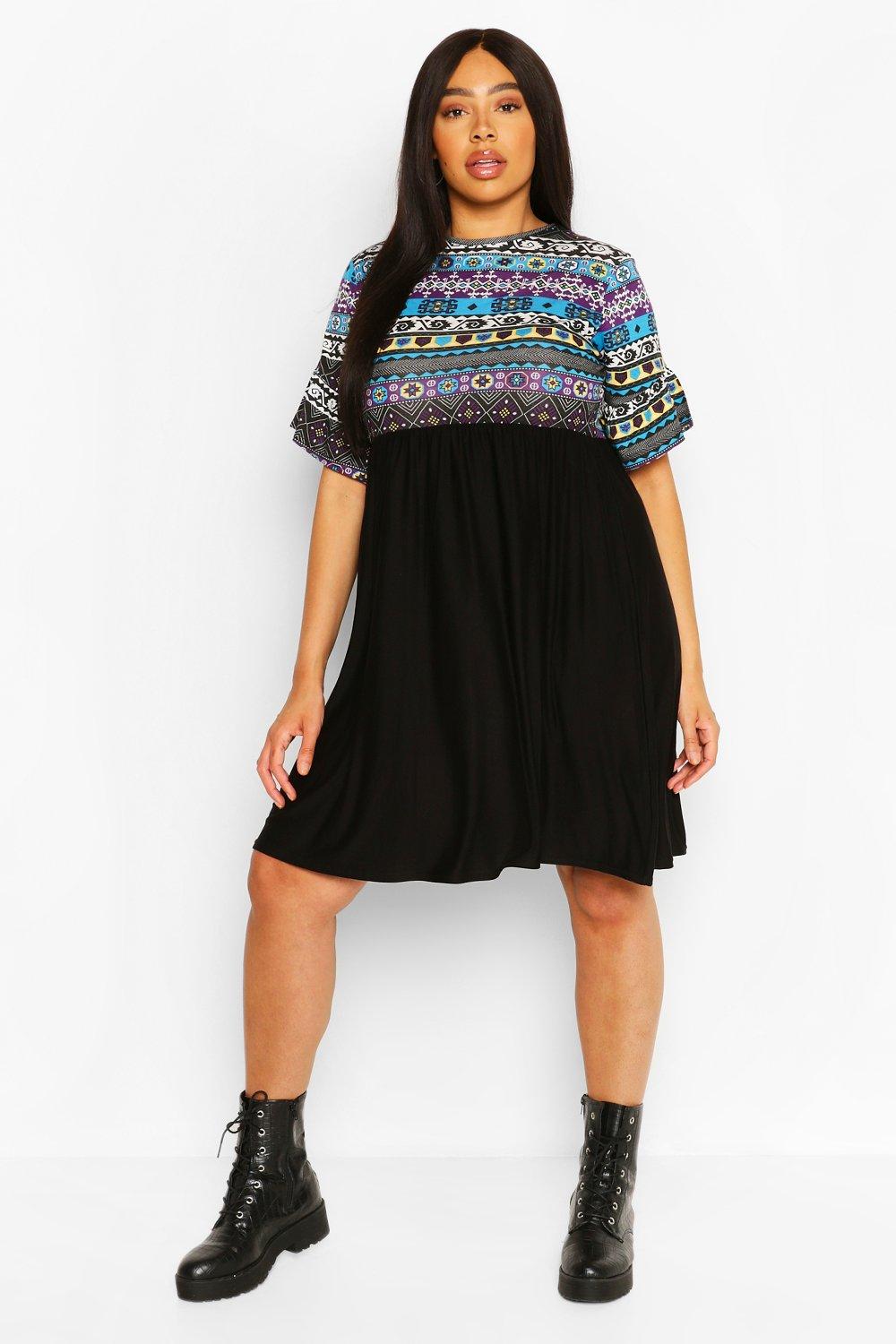 boohoo aztec dress