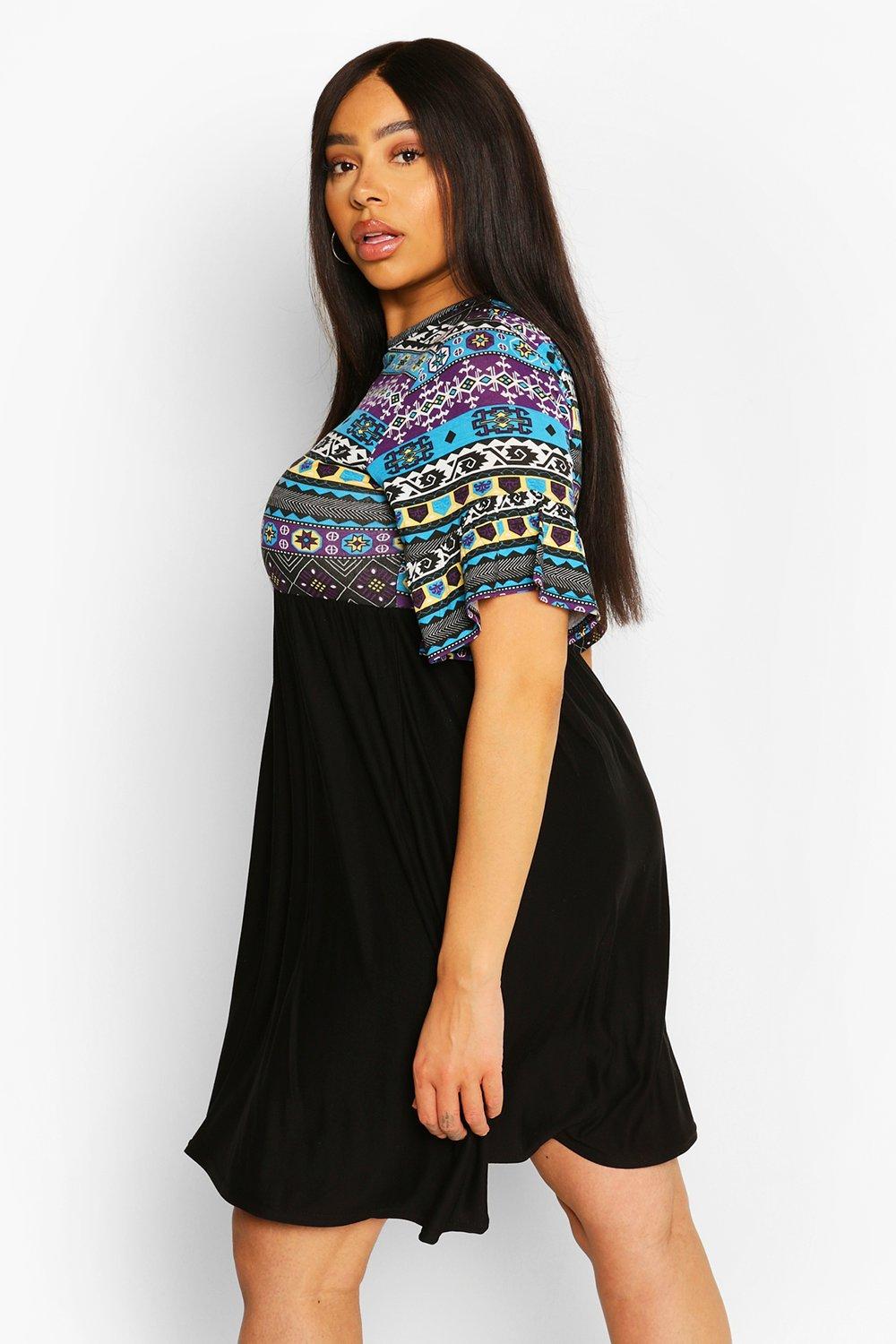 boohoo aztec dress