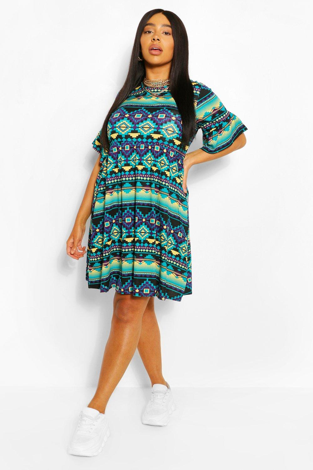 boohoo aztec dress