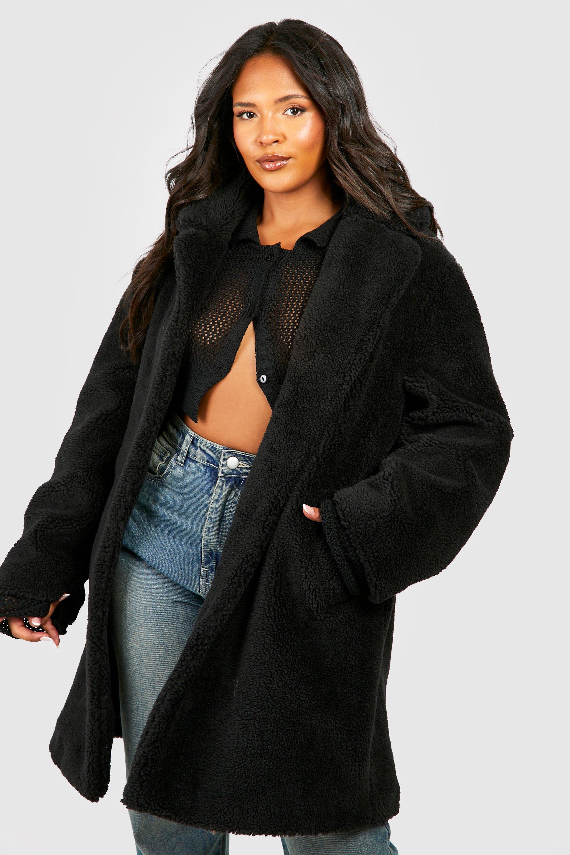 Grande taille Manteau fausse fourrure polaire boohoo