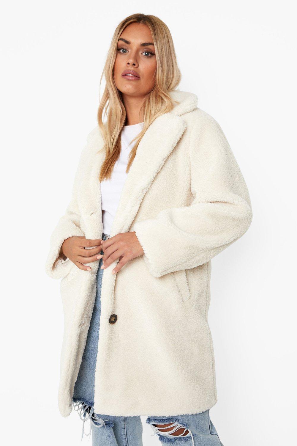 Boohoo mongolian fur on sale coat