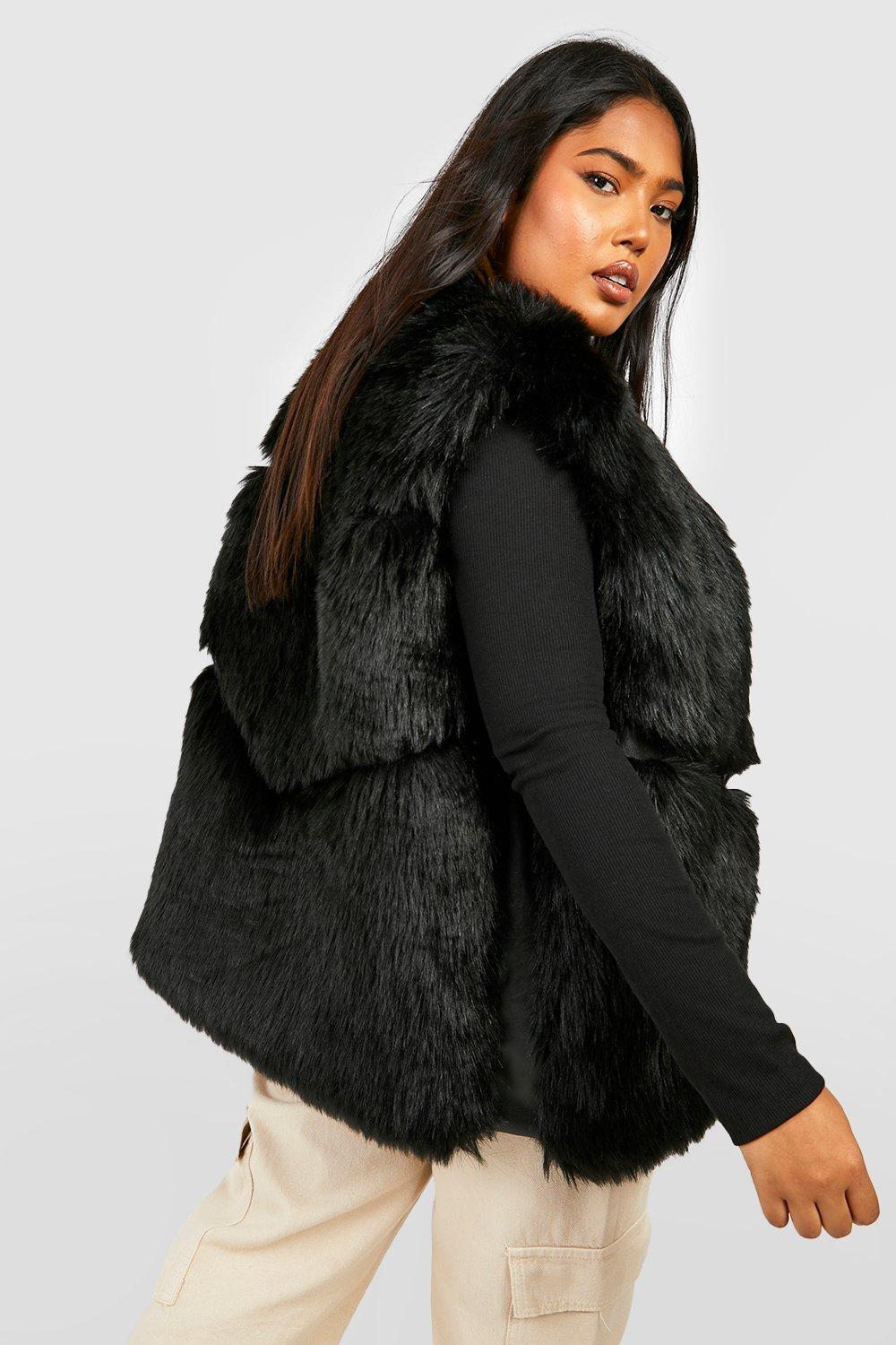 Women's Plus Faux Fur Panelled Gilet | Boohoo UK