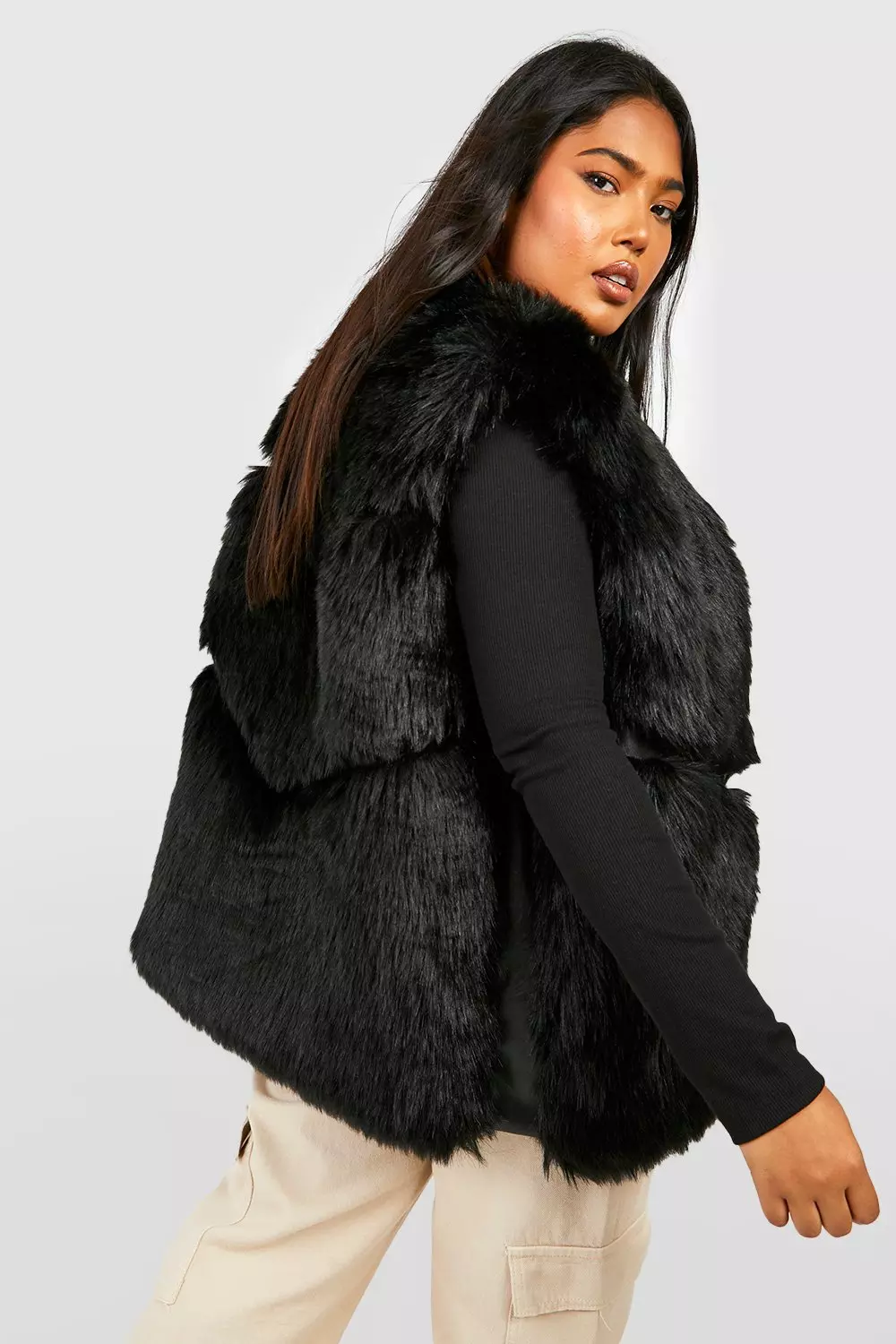 Boohoo fur sale gilet