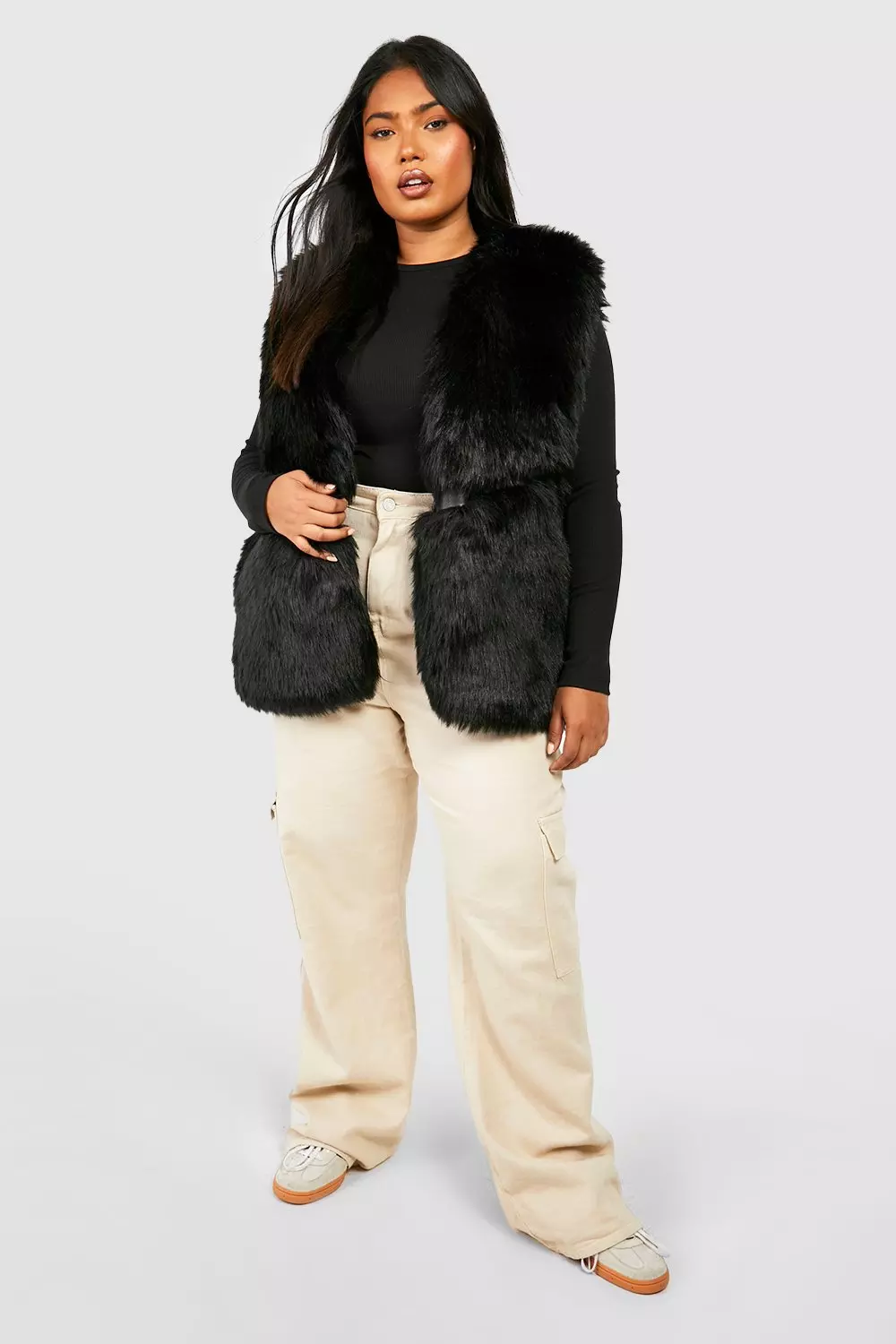 Boohoo fur gilet shop