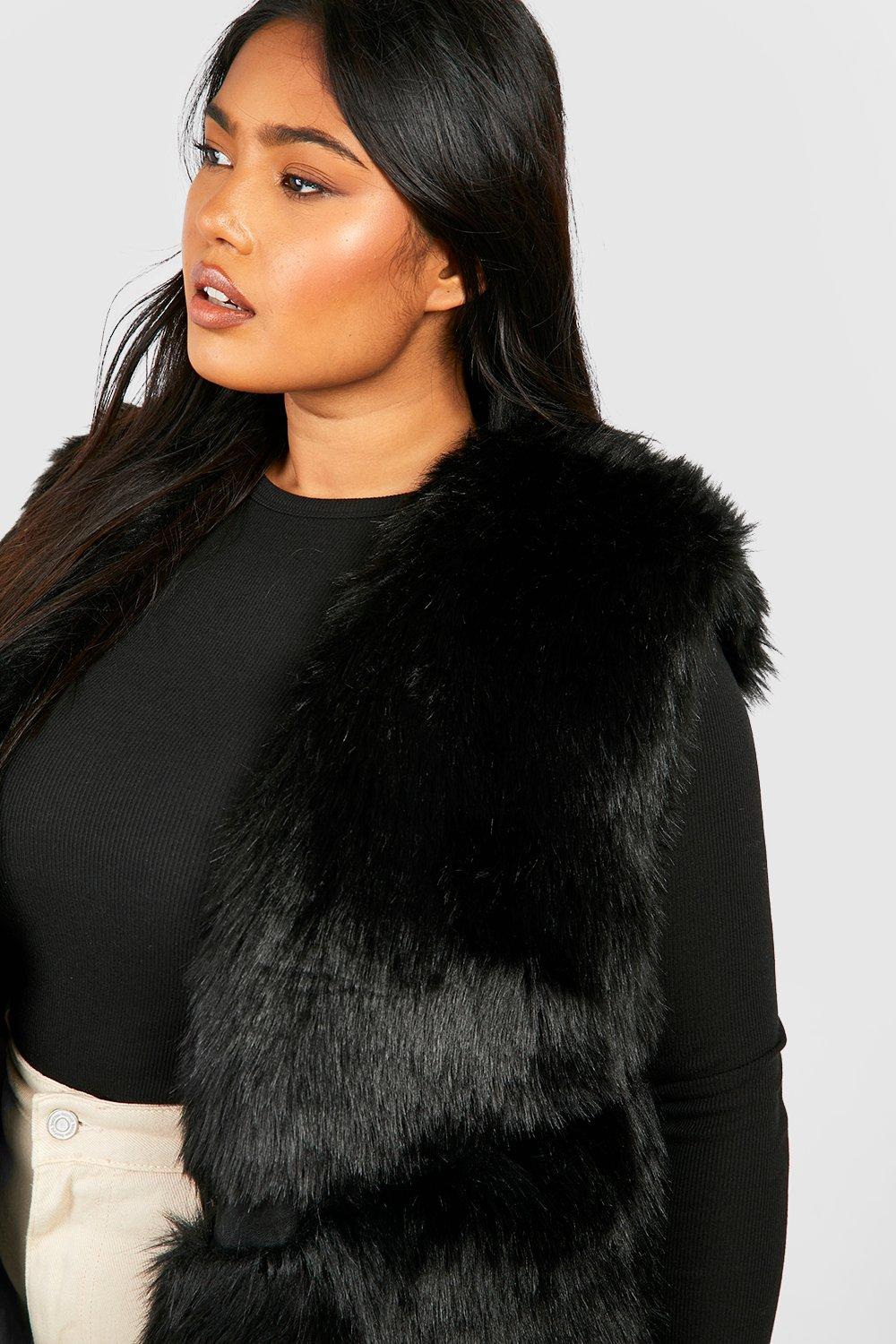 Faux fur gilet size 24 best sale