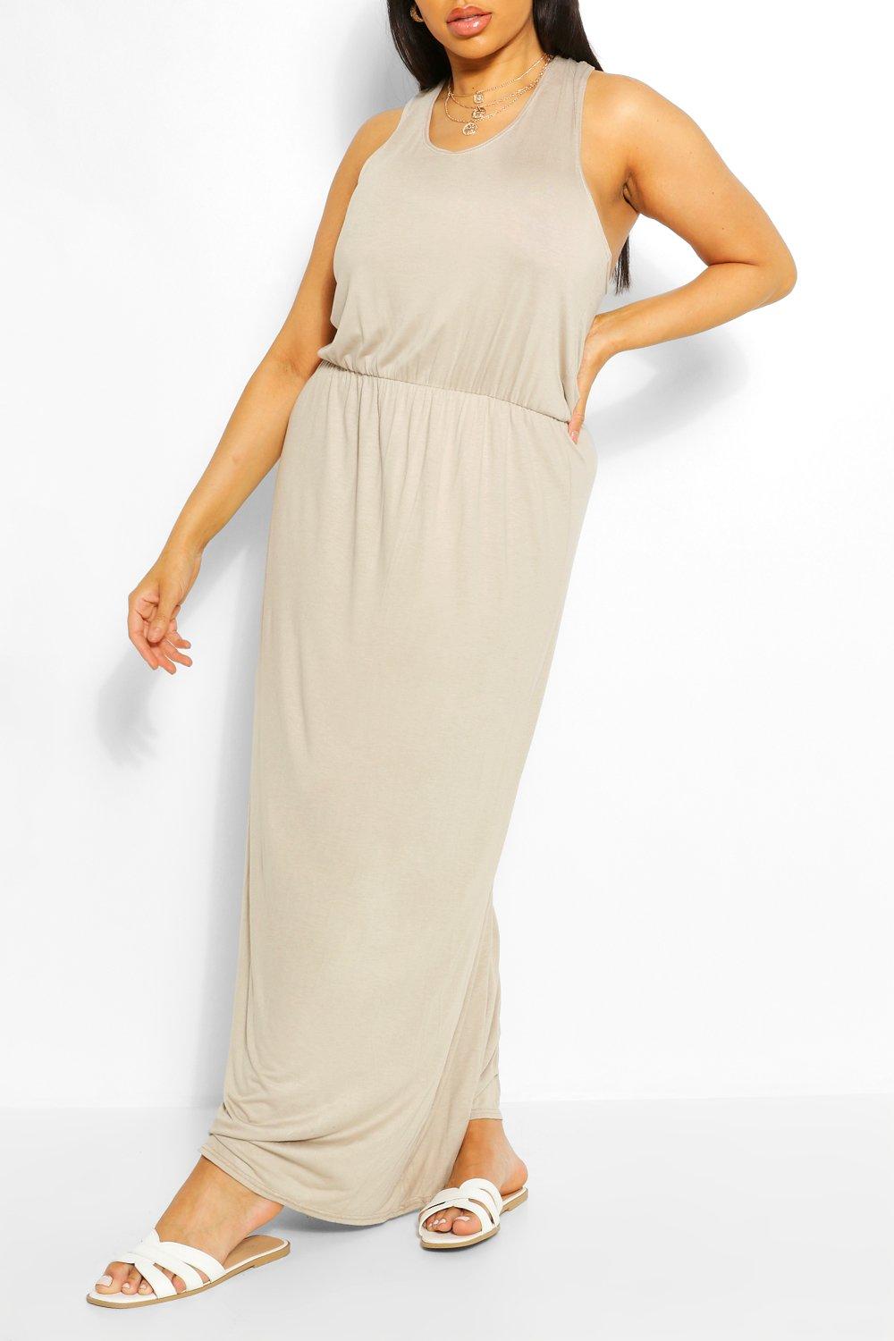 boohoo racer back maxi dress