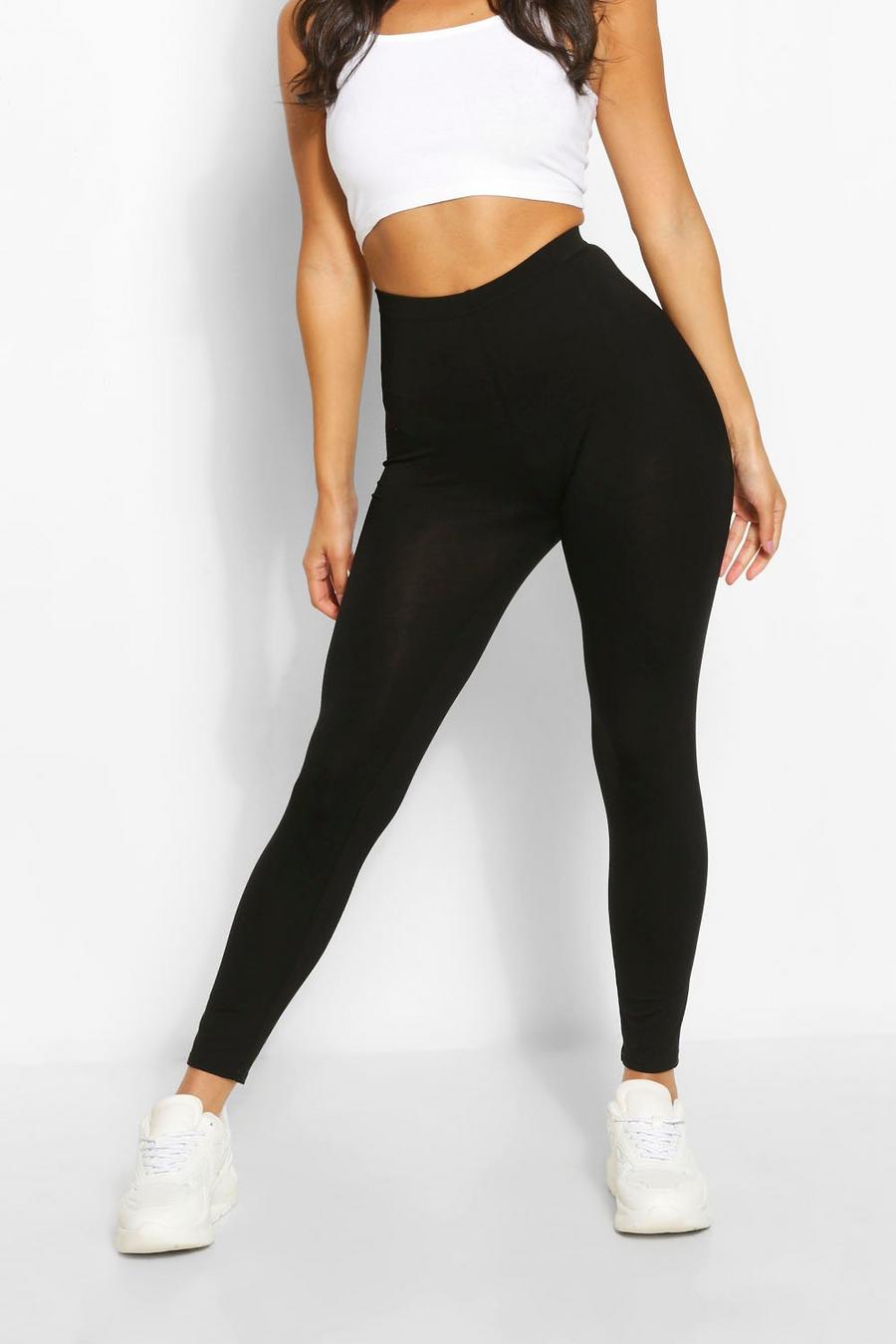 Black Petite Basic Seamless Leggings image number 1