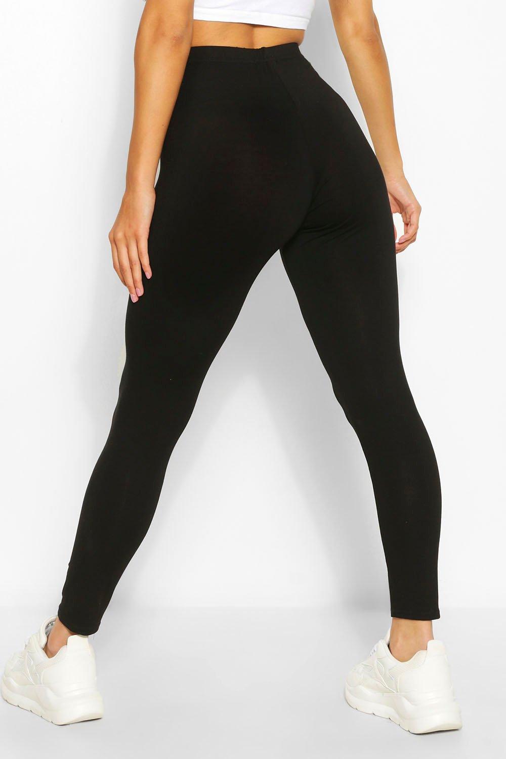 Petite Basic High Waisted Rib Leggings