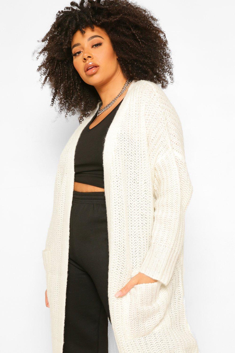 boohoo chunky knit cardigan