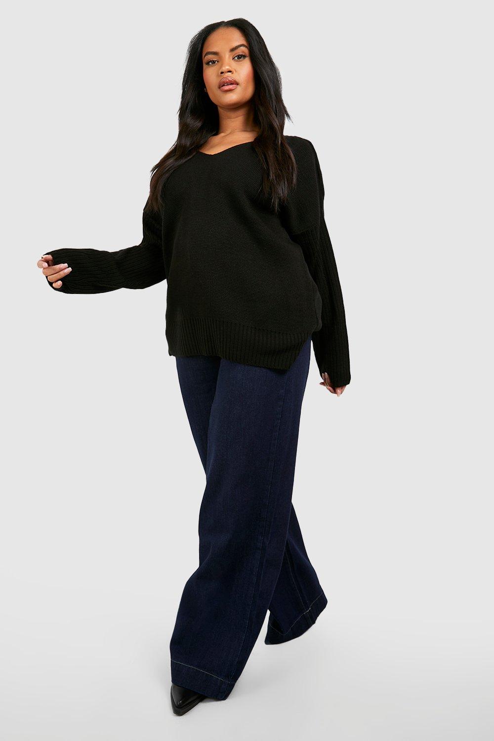 Plus size jumpers on sale boohoo