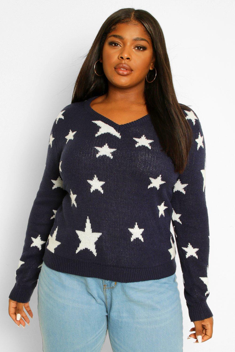 boohoo plus sweaters