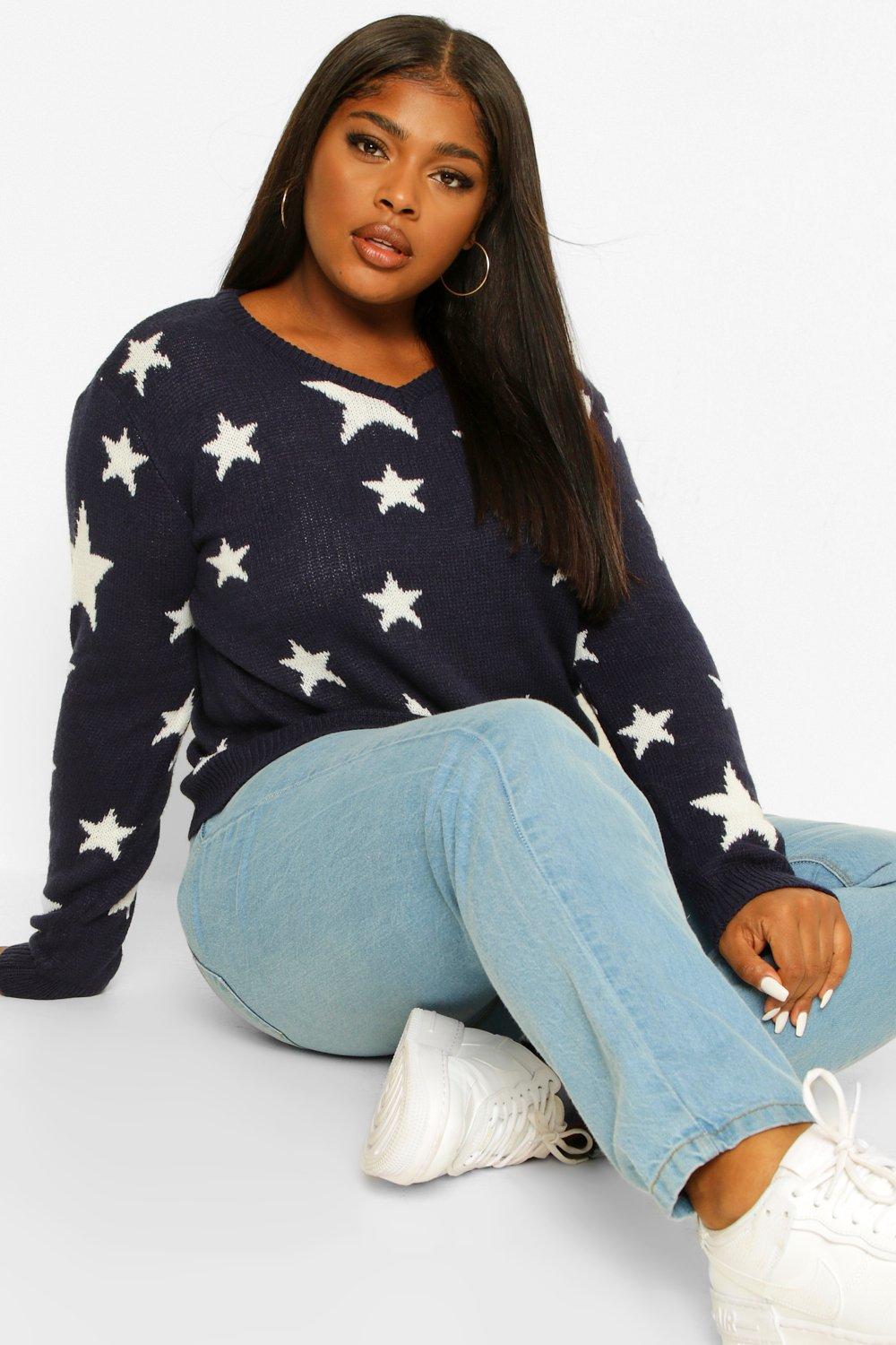 Star off the hot sale shoulder sweater