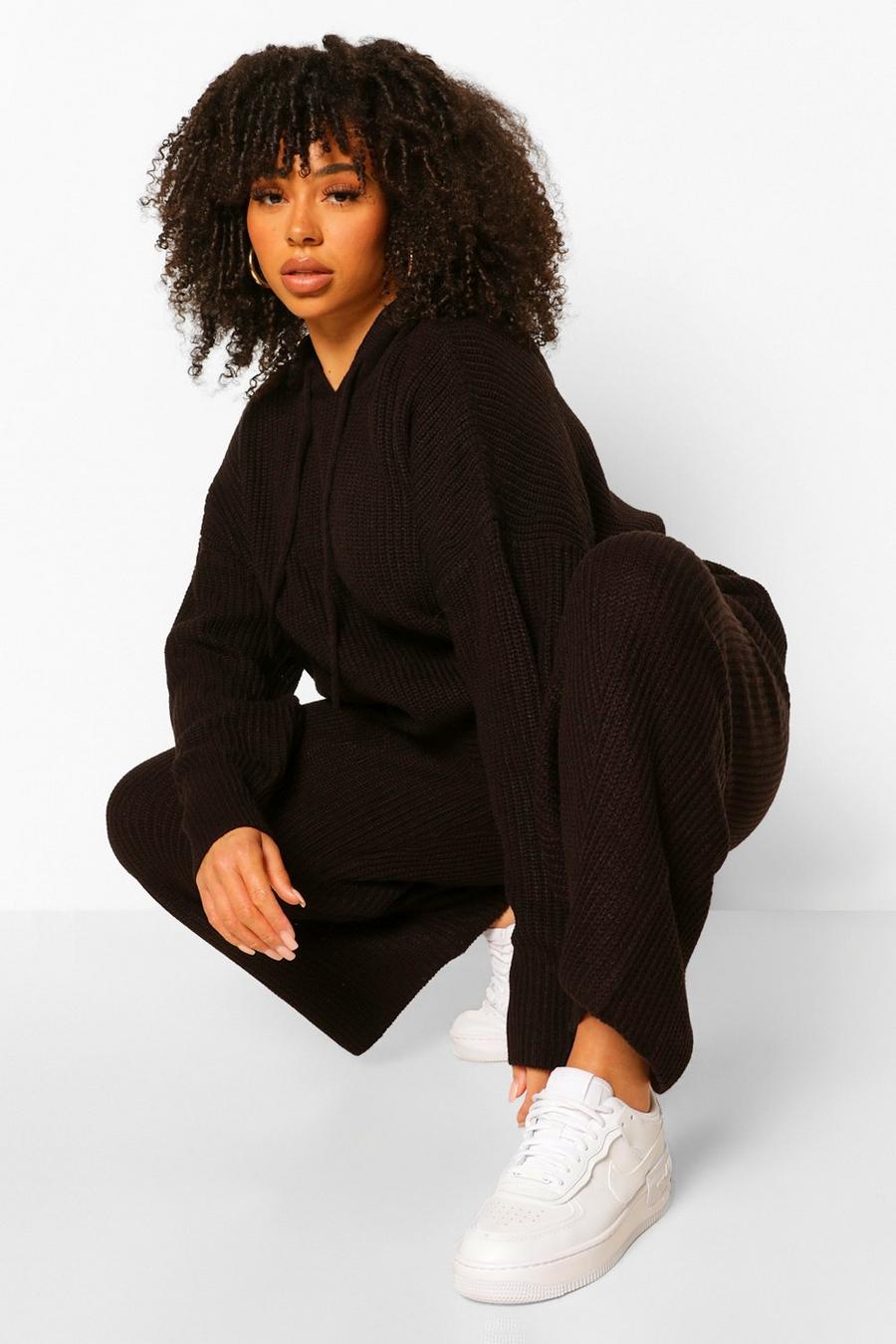 Black Plus - Stickad mysdress med tröja och joggers image number 1