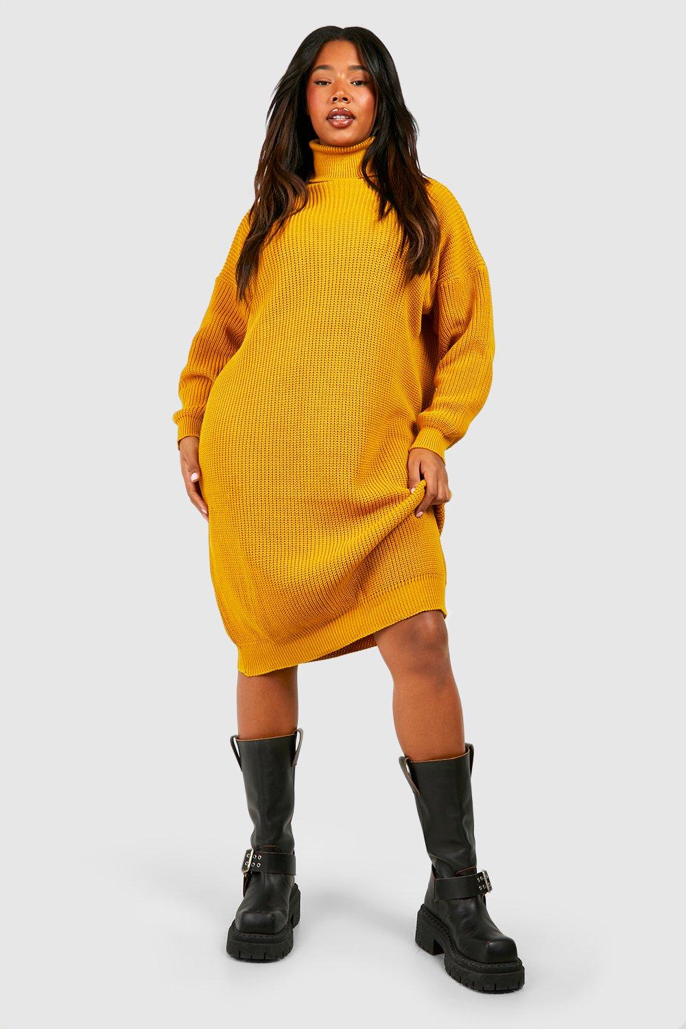 Sweater Dress – Mustard Sweater Dress – Mustard