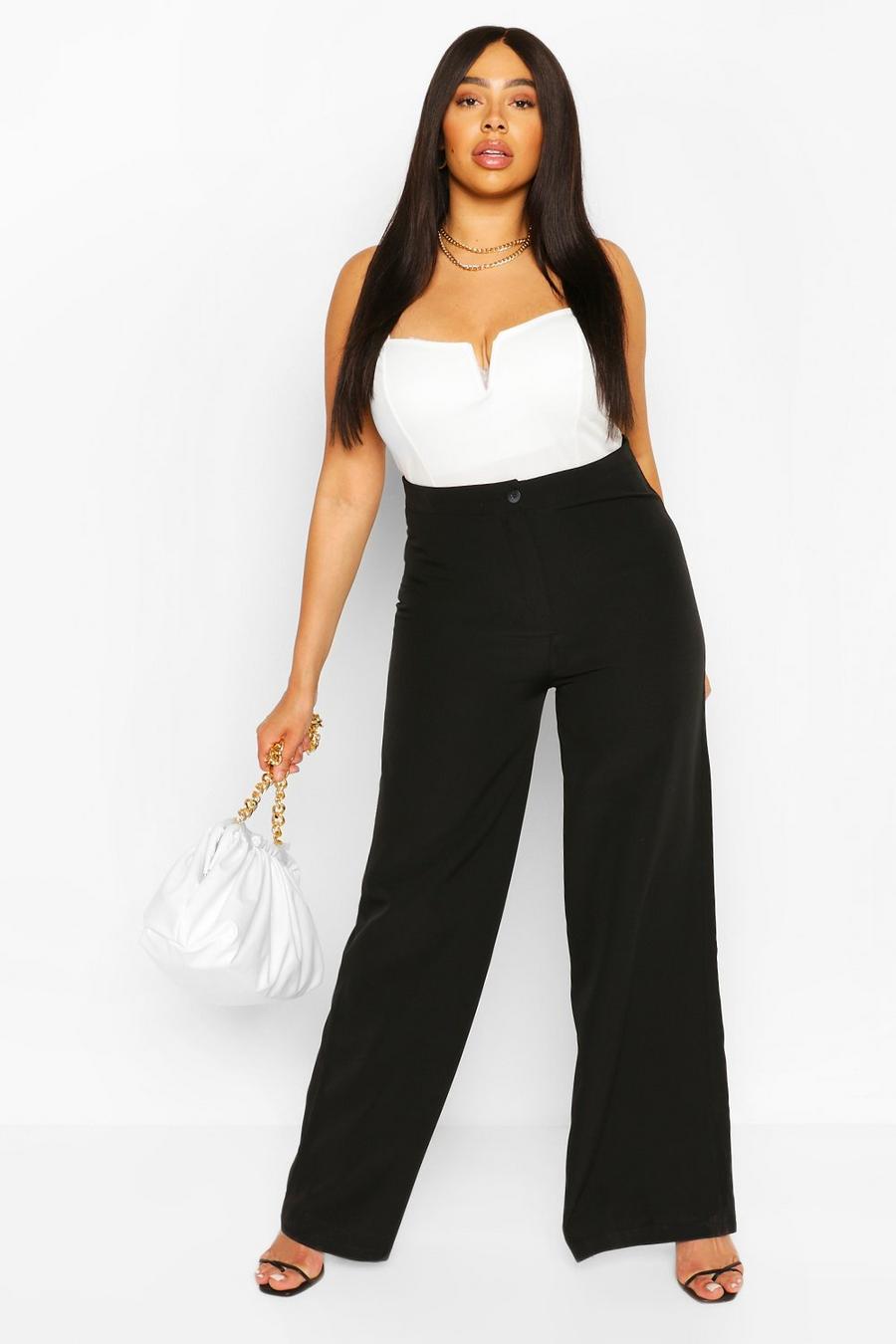 Plus Woven Tailored Wide Led Pants image number 1