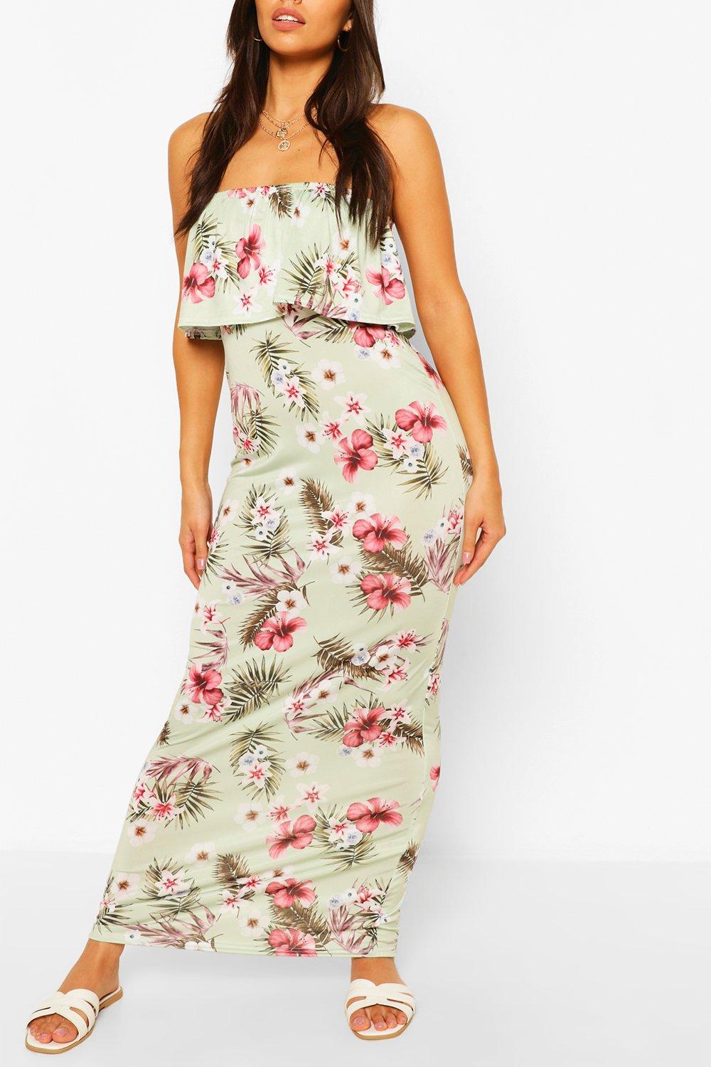 boohoo bandeau maxi dress