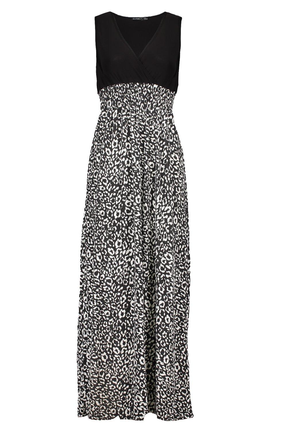 petite leopard print maxi dress