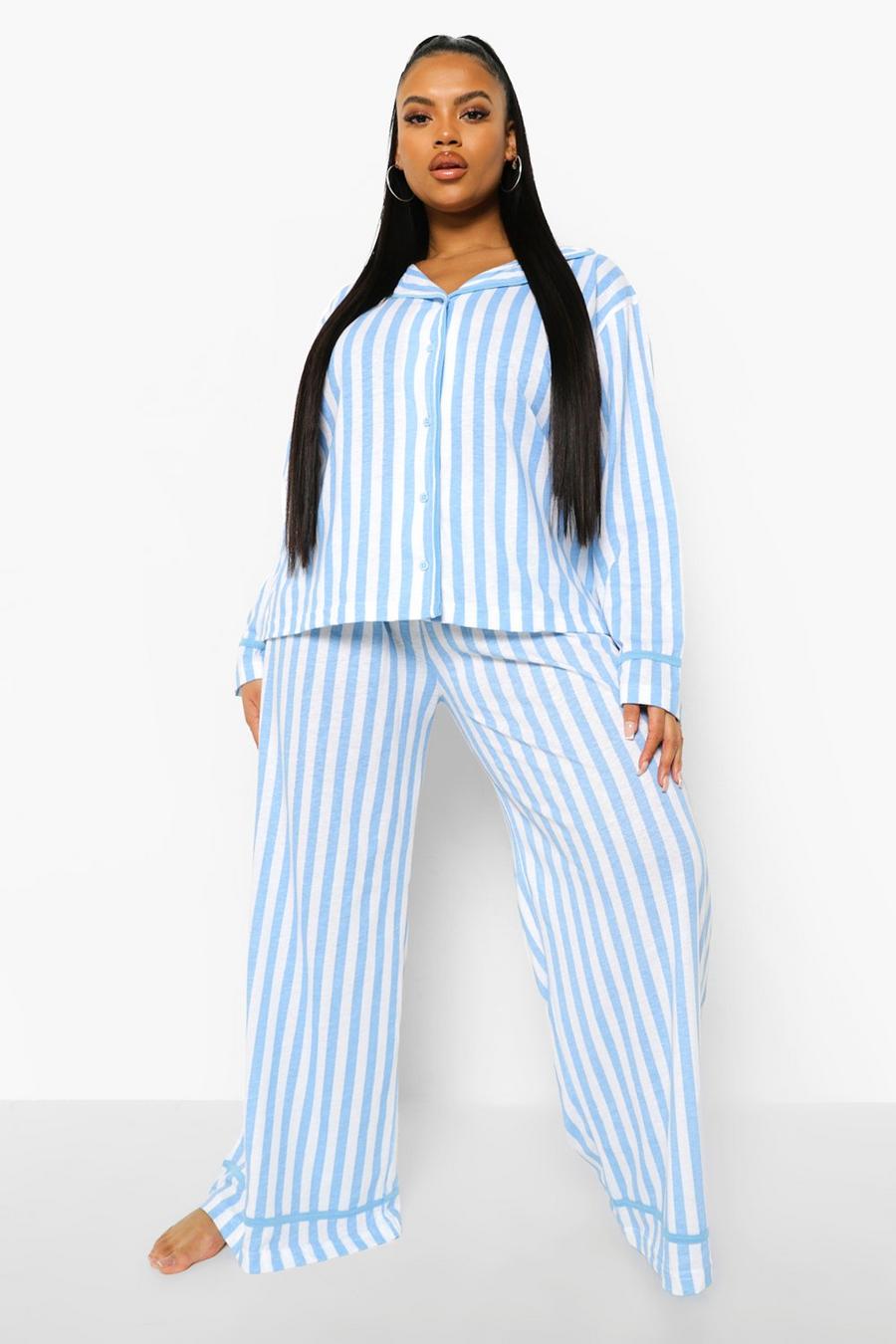 Blue Plus - Randig pyjamas med långbyxor image number 1