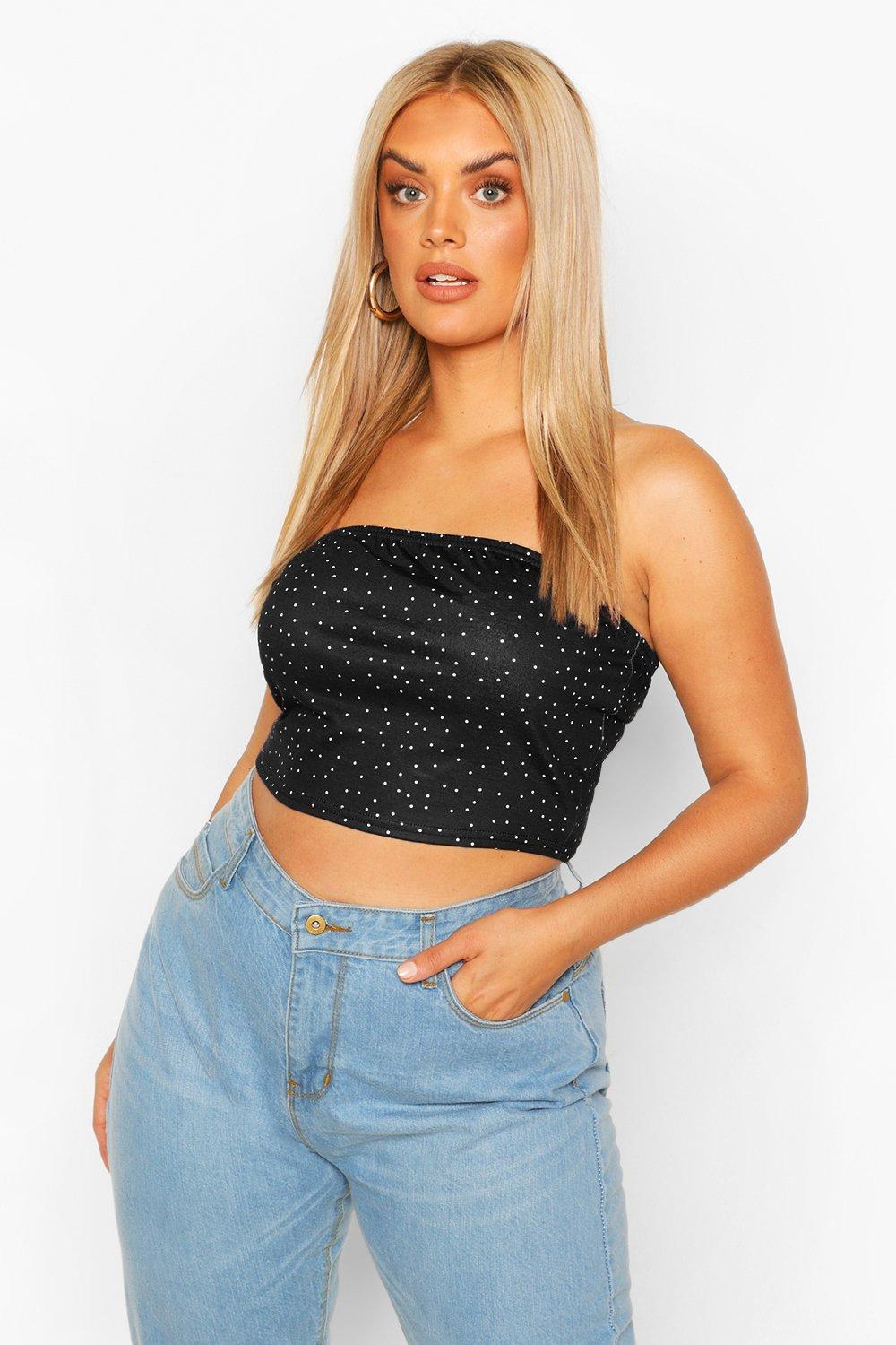 polka dot bandeau top
