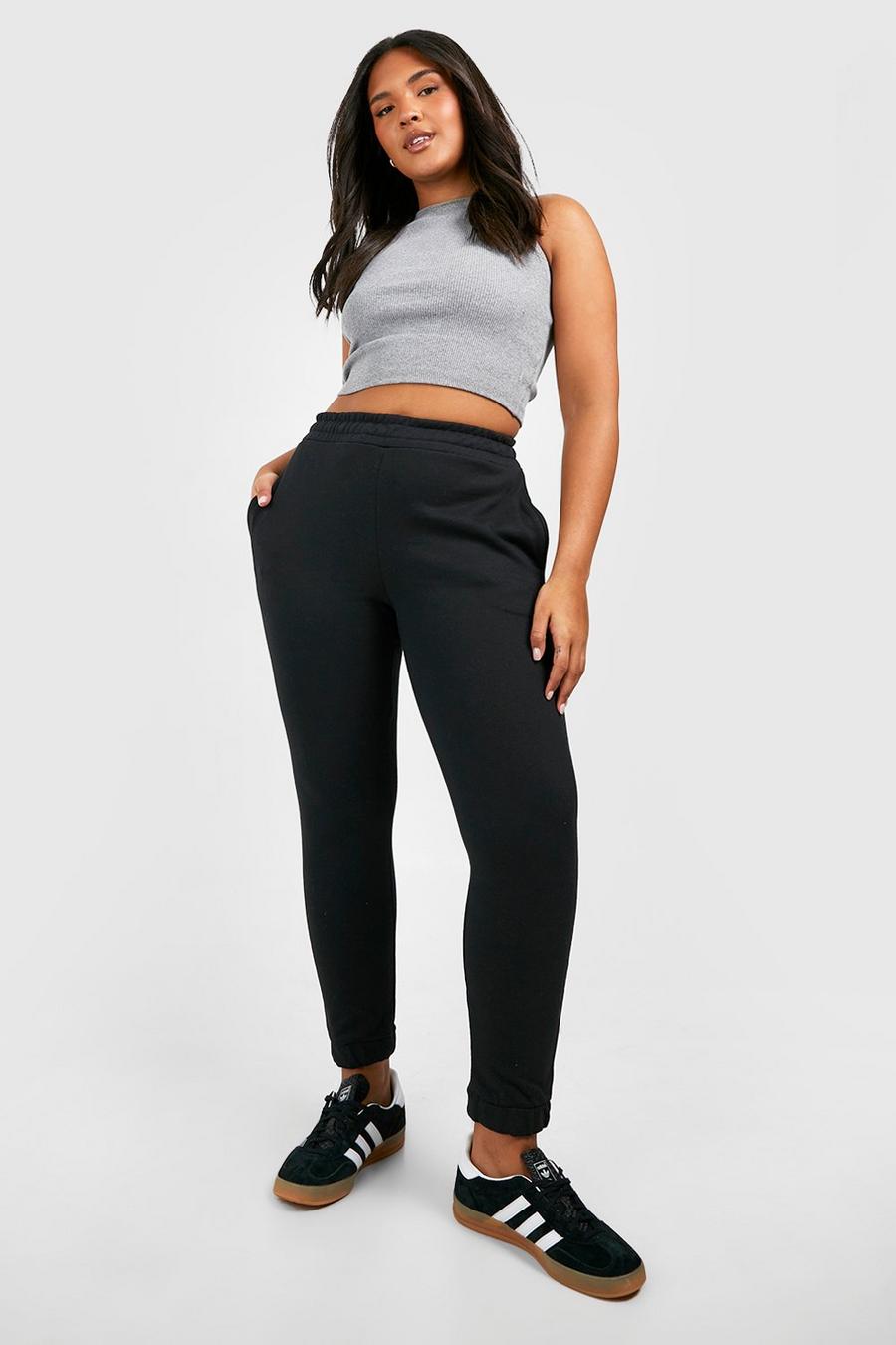 Pantaloni tuta Plus Size con laccetti interni, Black image number 1