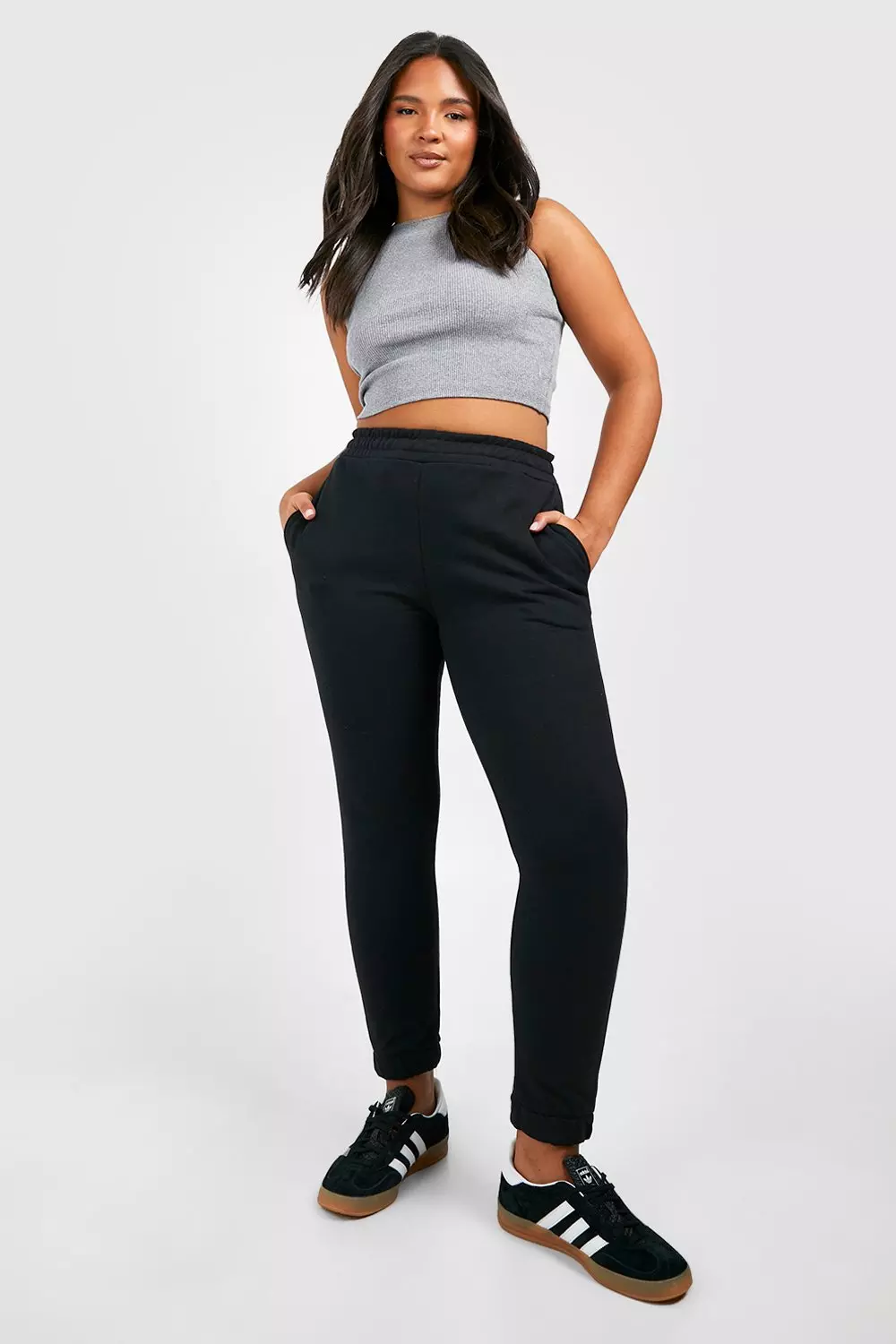 Plus size drawstring discount joggers