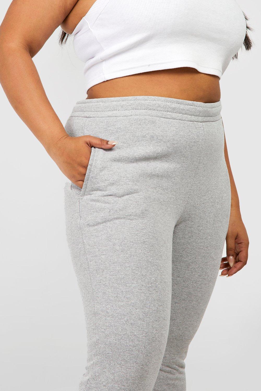 Womens grey hot sale ribbed joggers