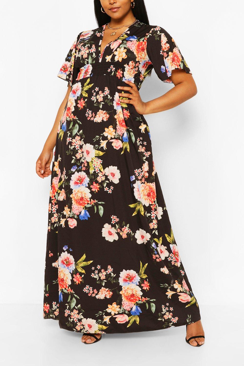 dark floral maxi dress