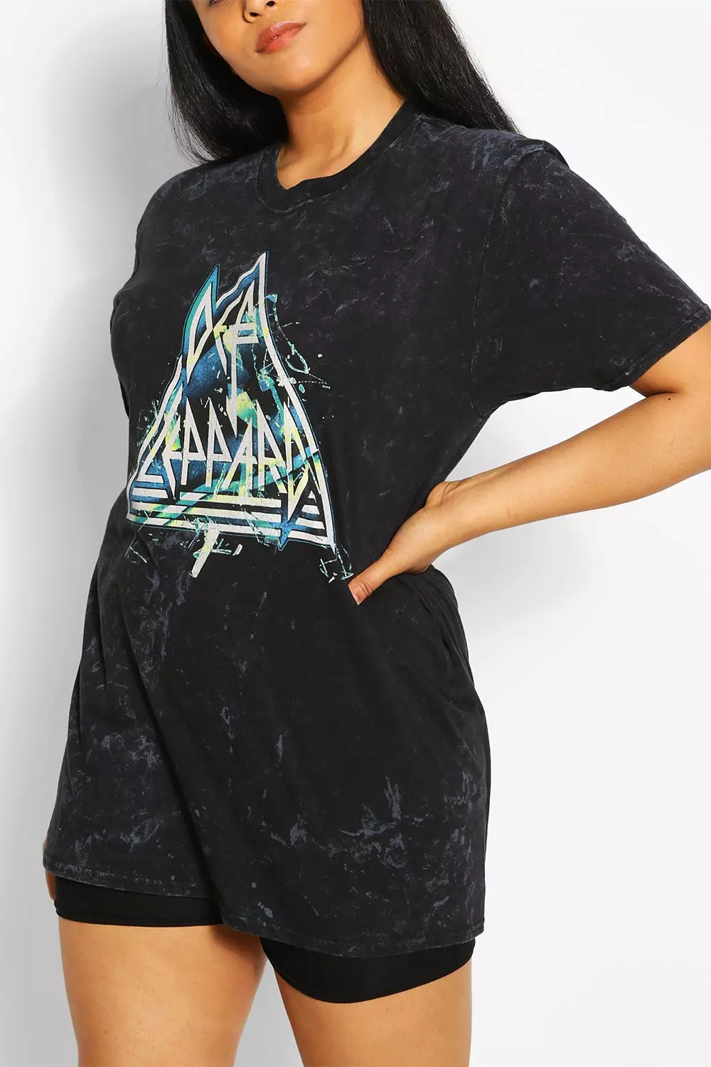 Black Plus Def Leppard License T-Shirt alternative image