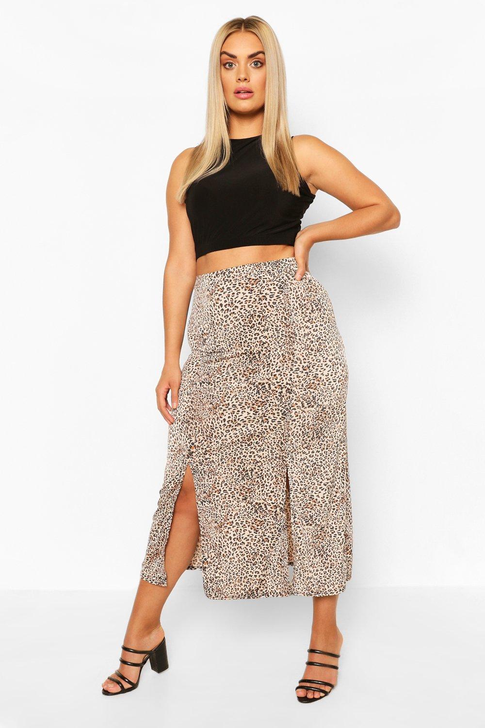 animal print skirt boohoo