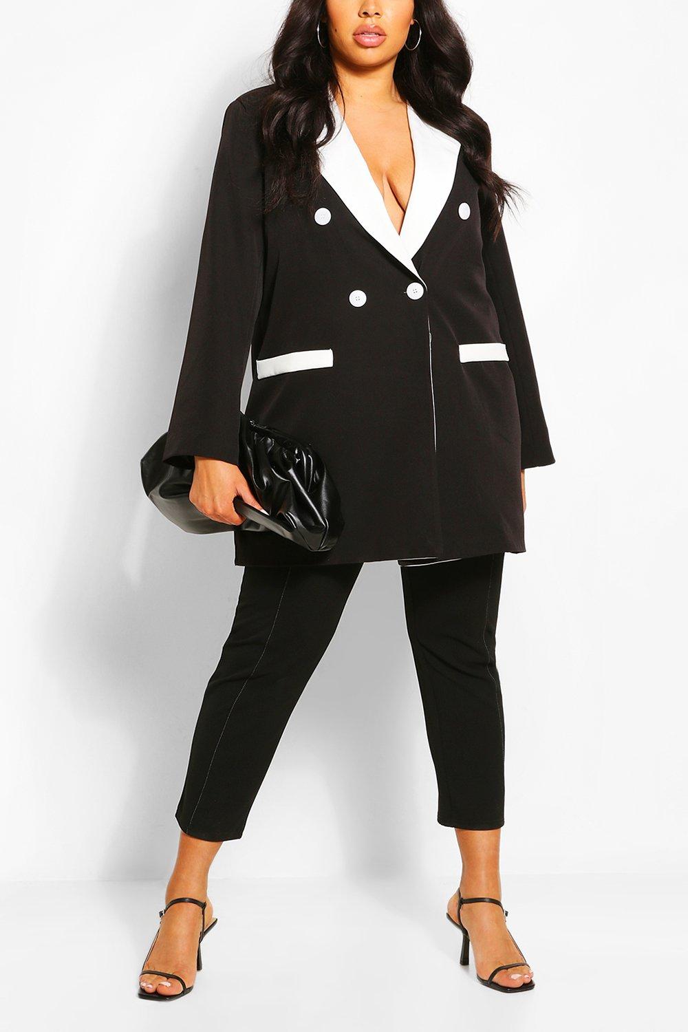 boohoo plus blazer