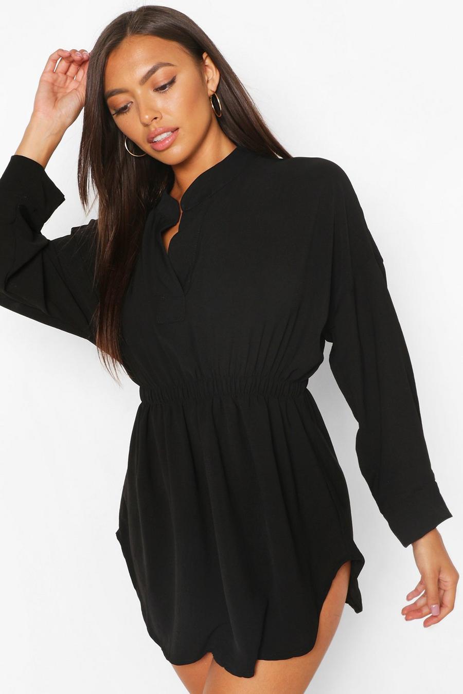 שחור שמלת סקייטר עם חולצה ארוגה פטיט image number 1