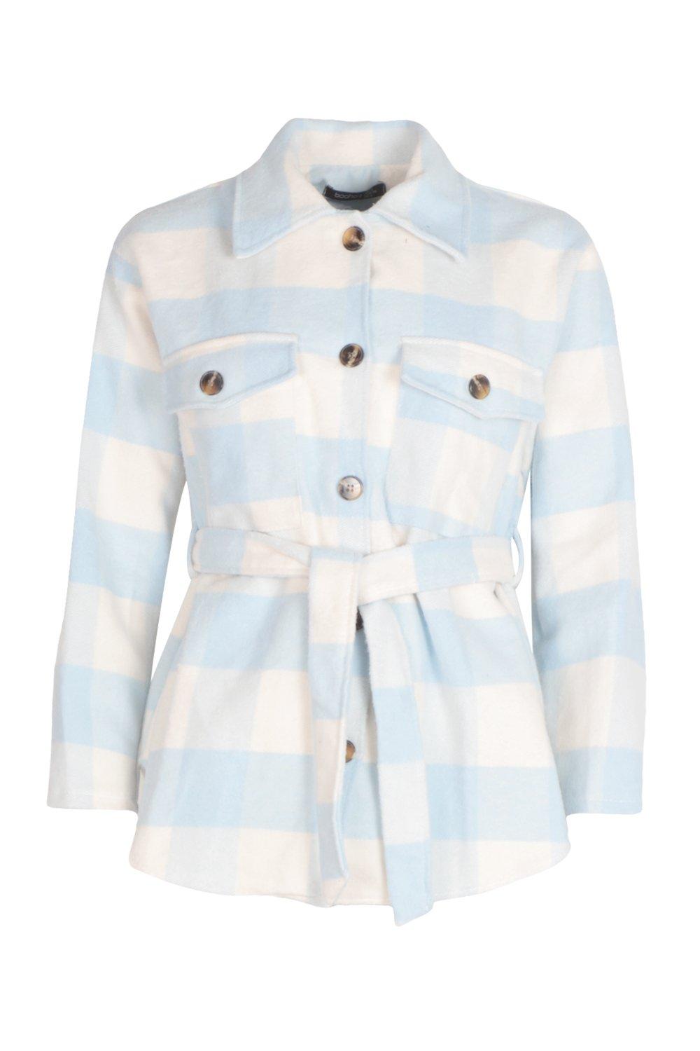 boohoo Petite Flannel Shacket